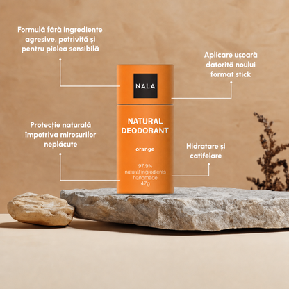 Deodorant Natural Stick - Portocală