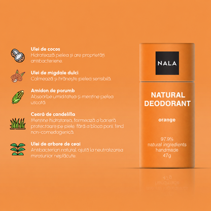 Deodorant Natural Stick - Portocală