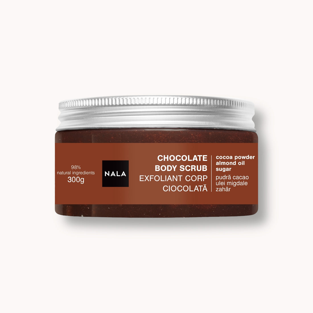 Scrub Zahăr Ciocolată - Pudră Cacao &amp; Ulei Migdale