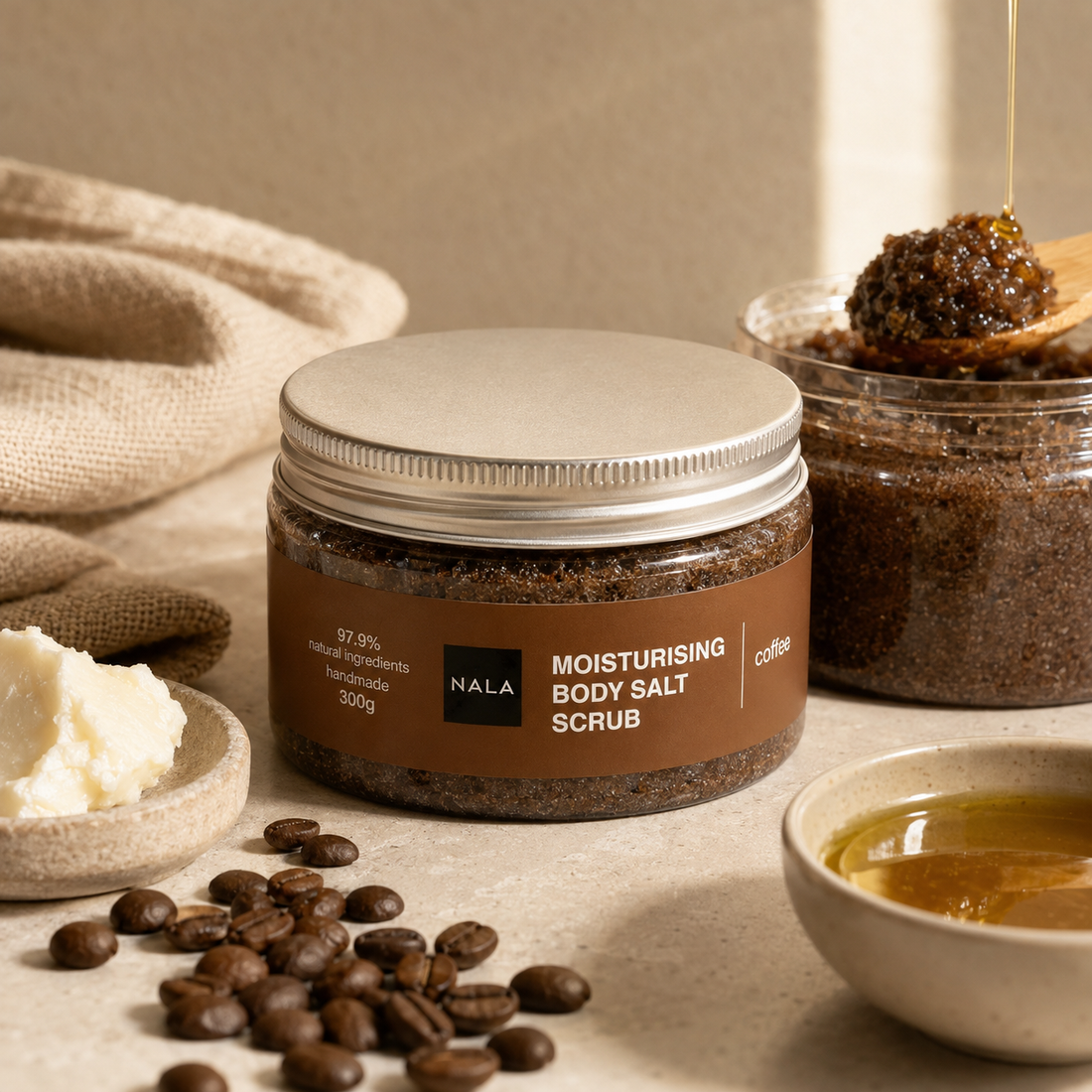 Scrub Sare Hidratant - Cafea