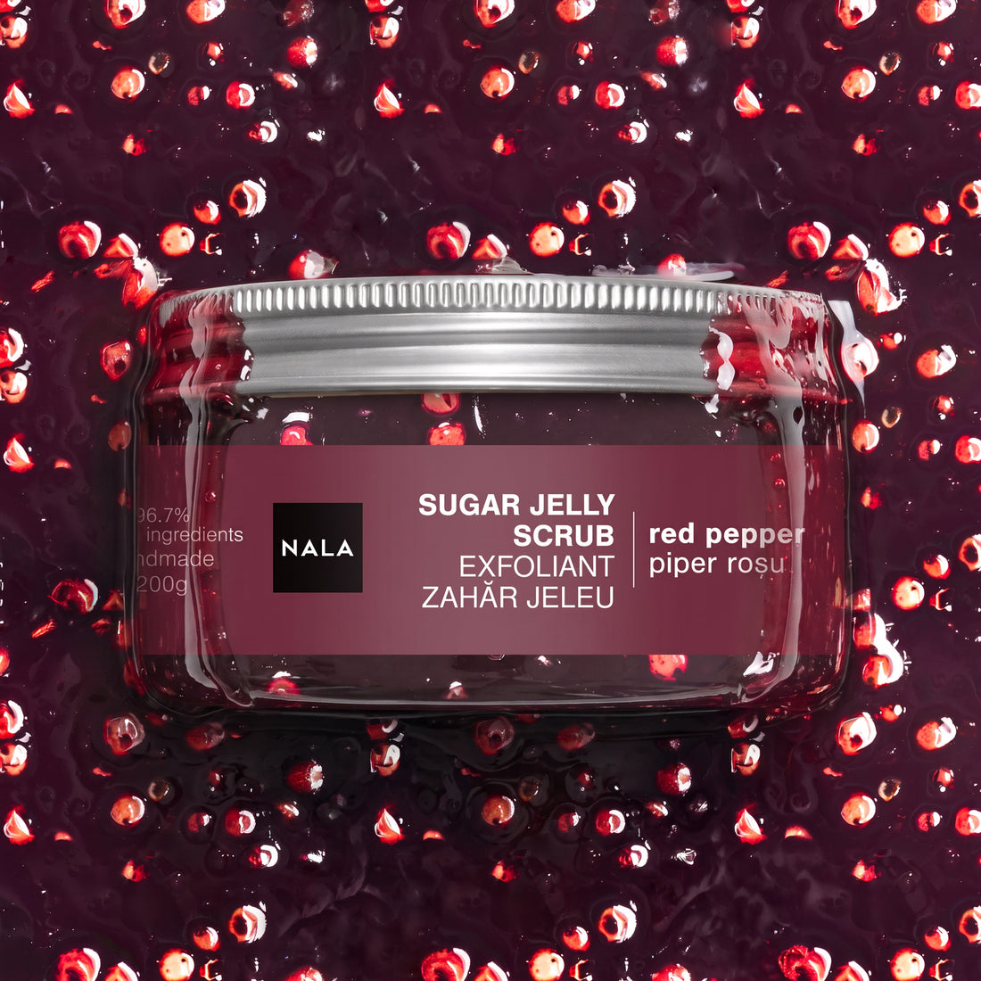 Exfoliant Zahăr Jeleu - Piper Roșu