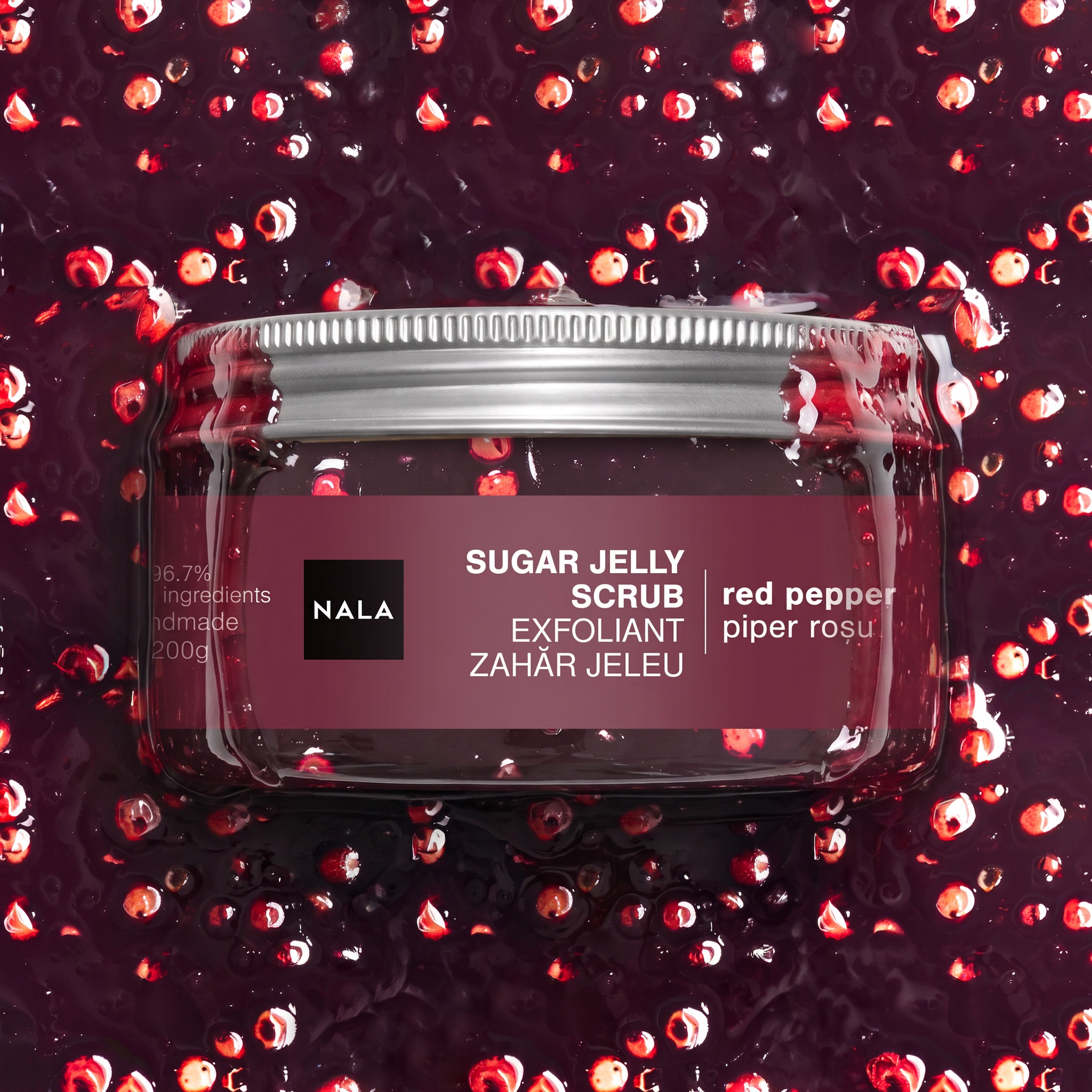 Exfoliant Zahăr Jeleu - Piper Roșu