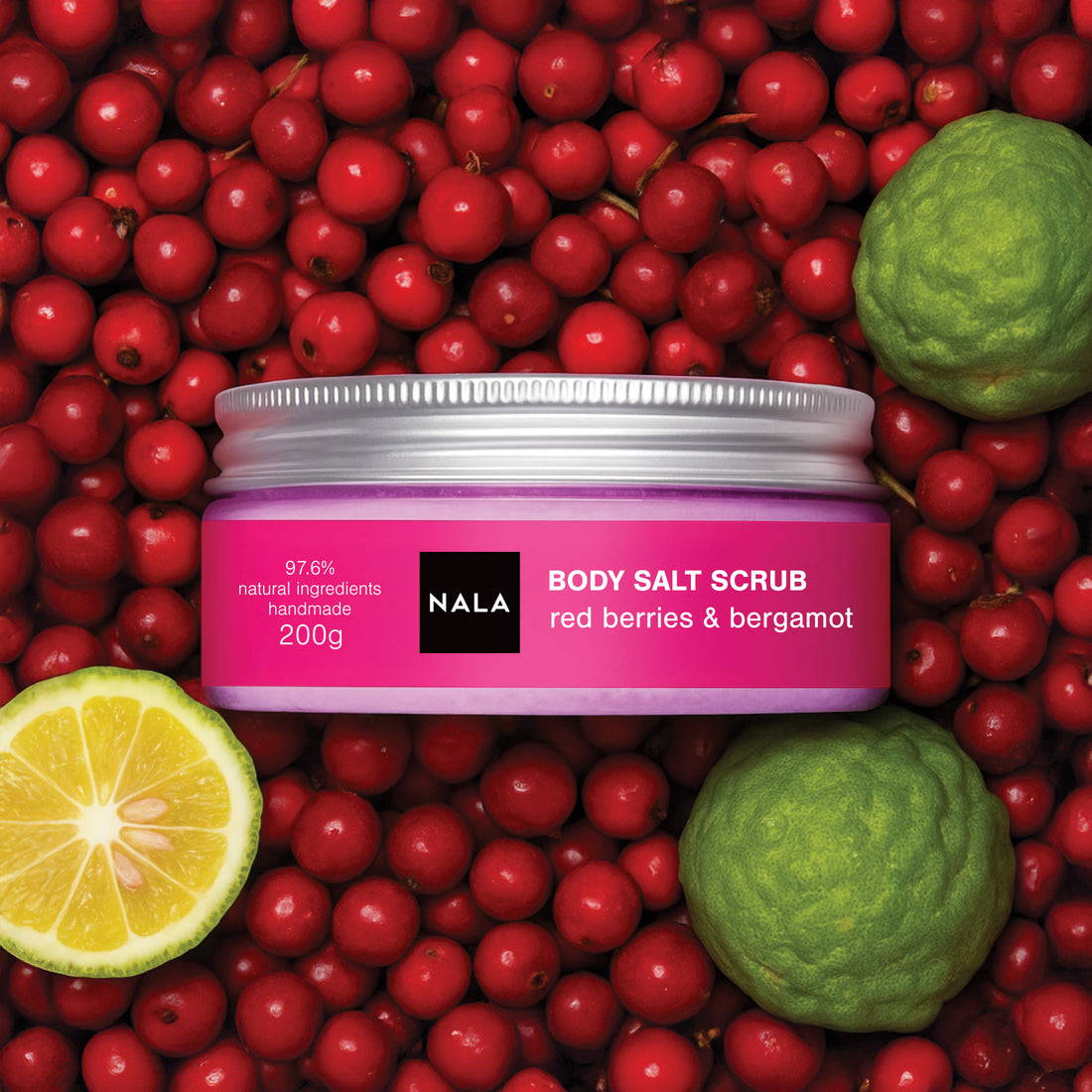 Scrub sare - Fructe de pădure &amp; Bergamotă