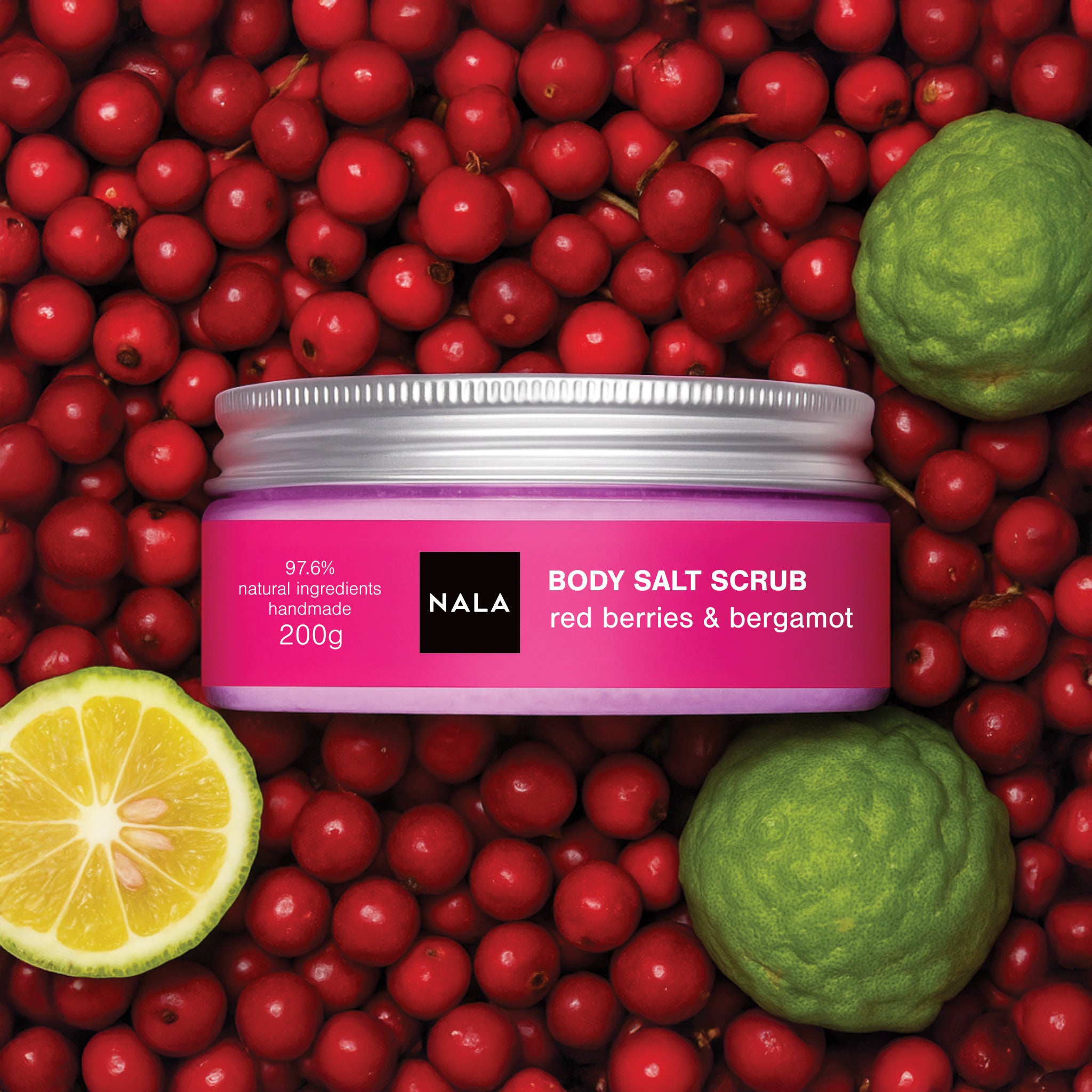 Scrub sare - Fructe de pădure &amp; Bergamotă
