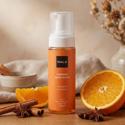 Săpun Natural de mâini Spumă - Portocală &amp; Scorțișoară