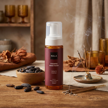 Săpun Natural de mâini Spumă - Boabe Tonka &amp; Tămâie