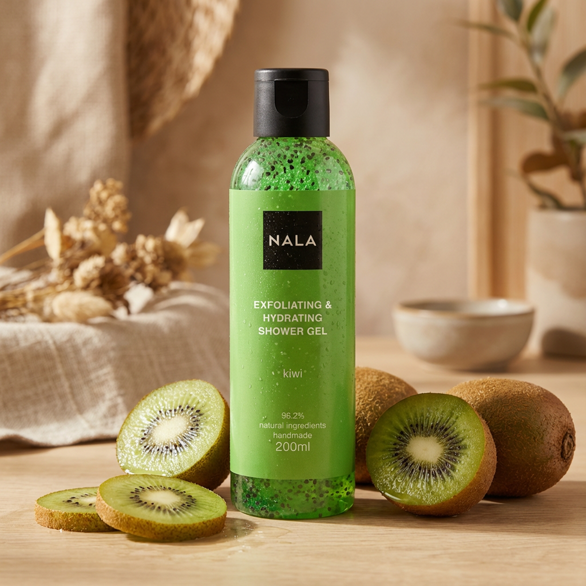 Gel de duș Exfoliant Hidratant - Kiwi