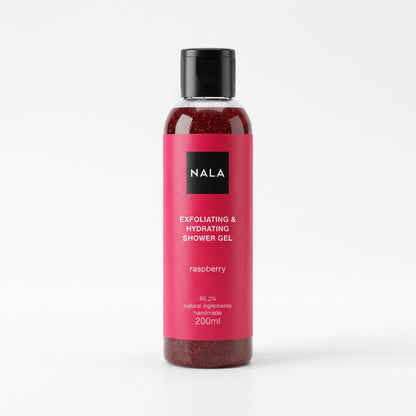 Gel de duș Exfoliant Hidratant - Zmeură