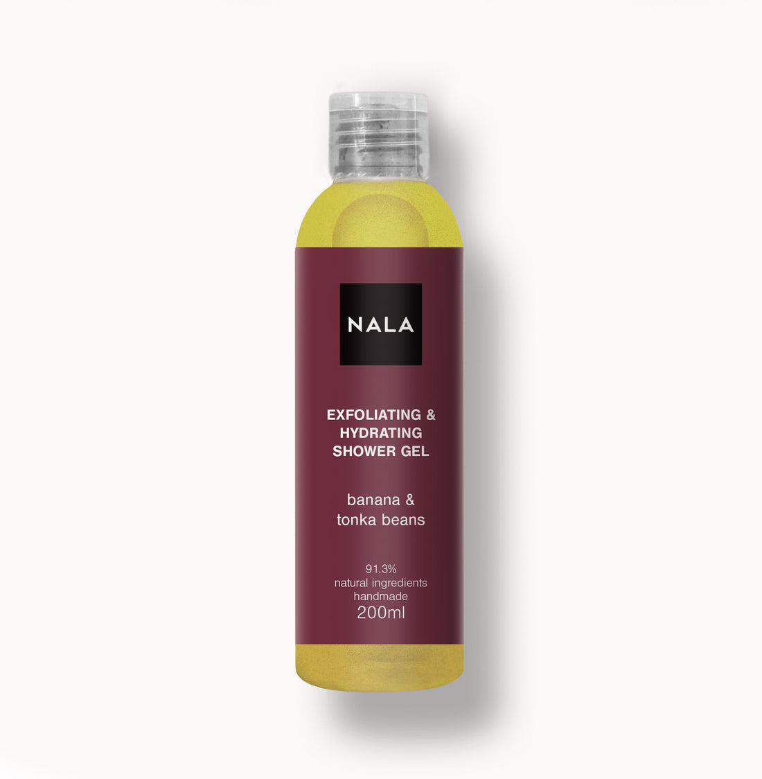Gel de duș Exfoliant Hidratant - Banană &amp; Boabe Tonka