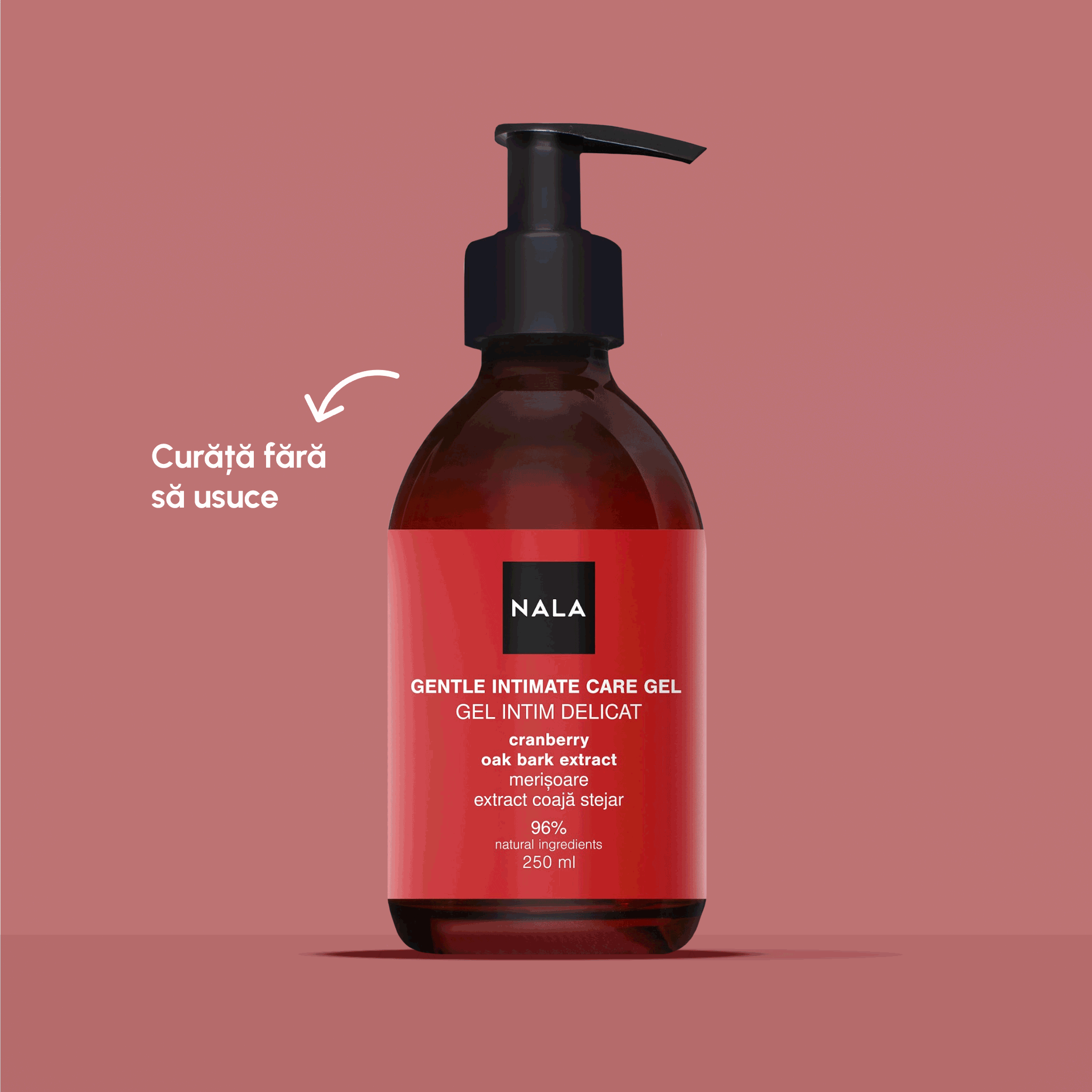 Gel delicat igienă intimă - Merișoare &amp; Extract Coajă Stejar