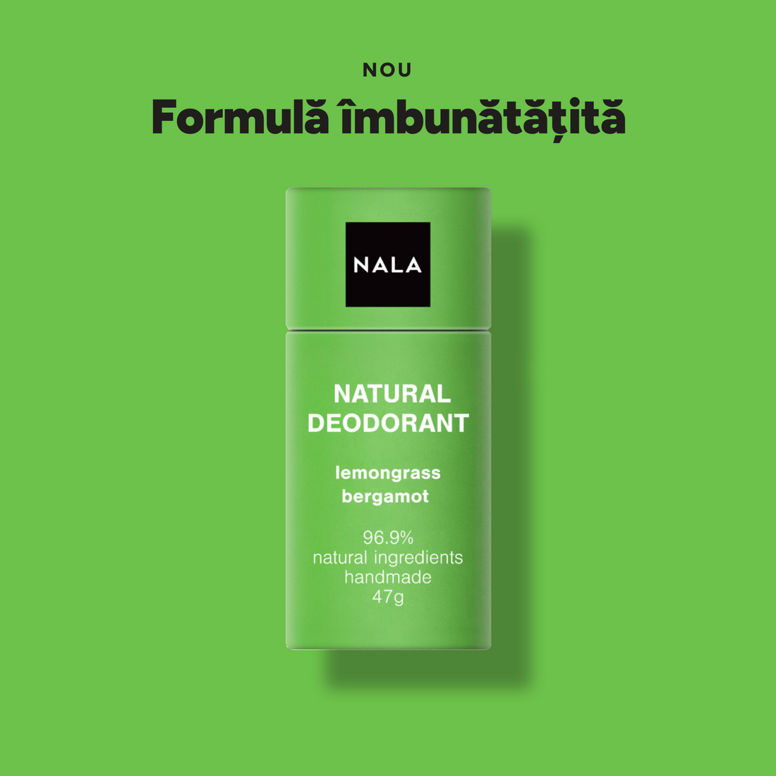 Deodorant Natural Stick NOU - Lămâiță &amp; Bergamotă