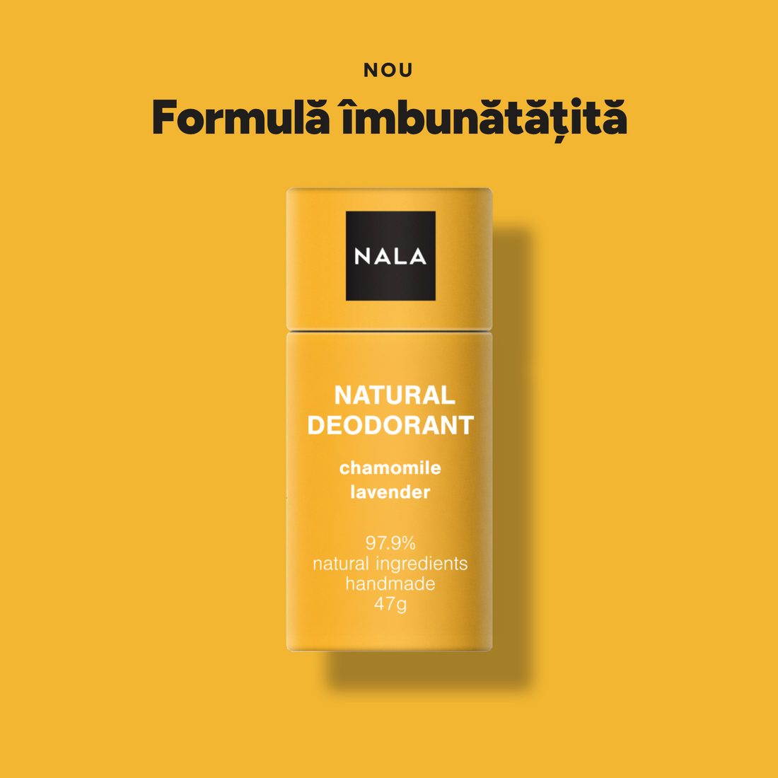 Deodorant Natural Stick NOU - Mușețel &amp; Lavandă