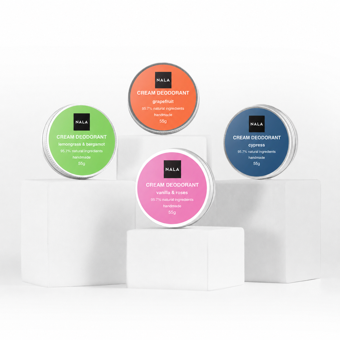 Pachet 3+1 Deodorante Naturale Cremă - Fresh Start