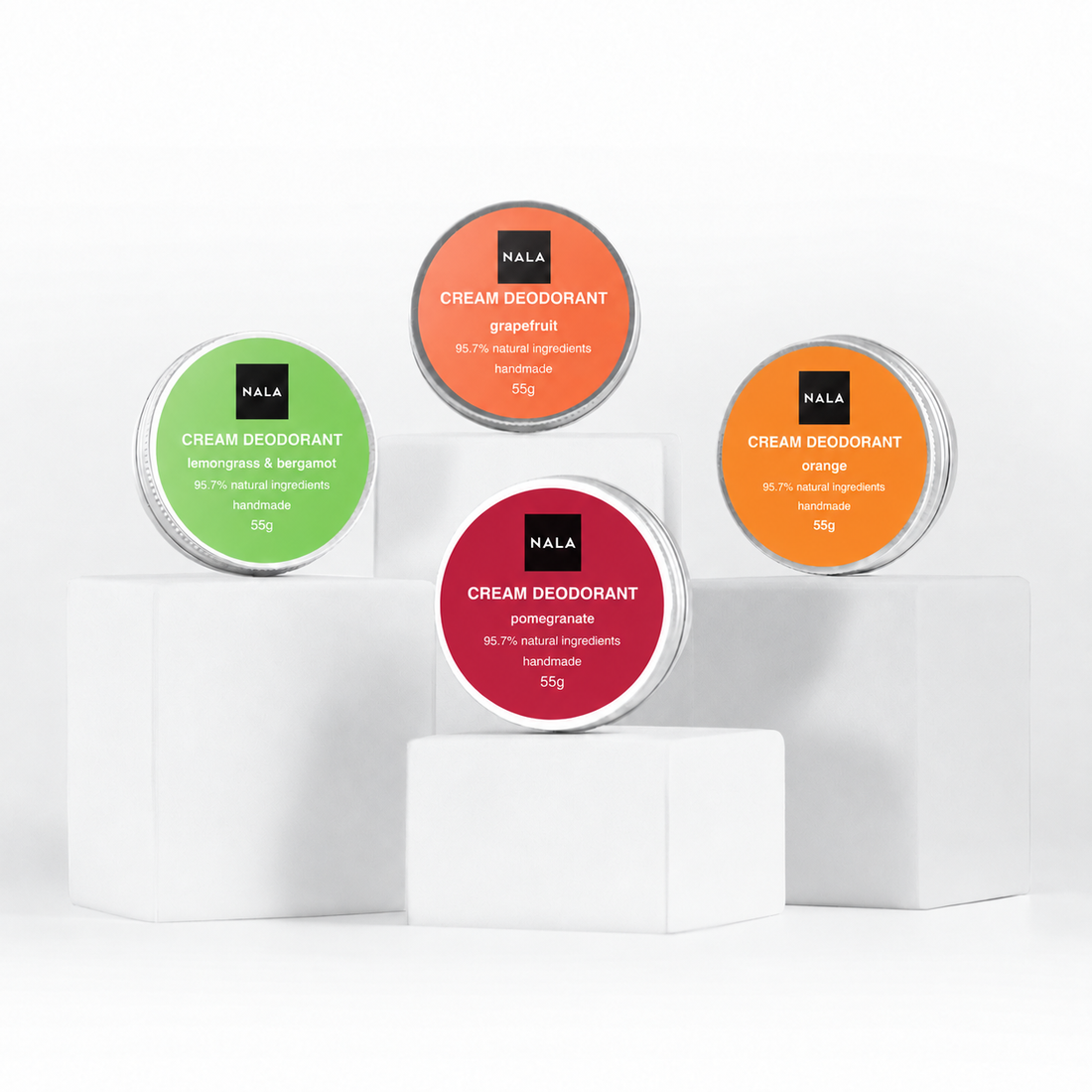 Pachet 3+1 Deodorante Naturale Cremă - Fresh Start