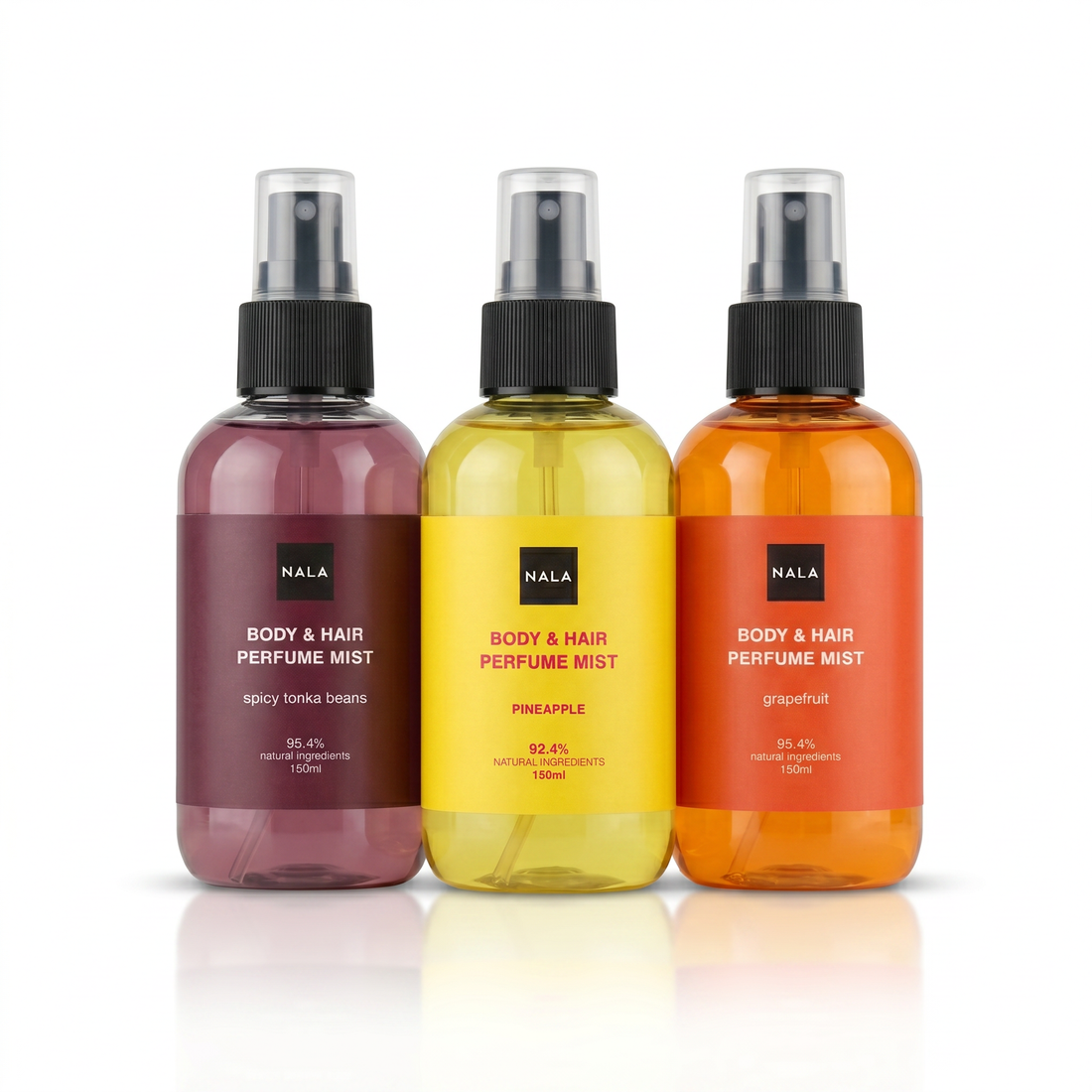 Set 3 Ape Parfumate Corp &amp; Păr - Boabe Picante de Tonka, Ananas &amp; Grapefruit