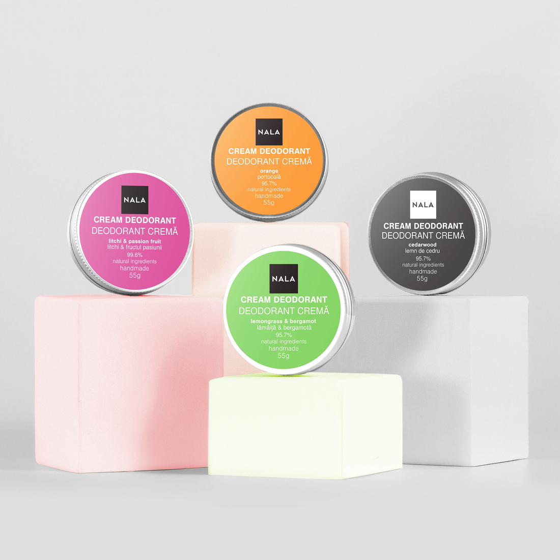 Pachet 4 x Deodorante Naturale - Fresh Mix