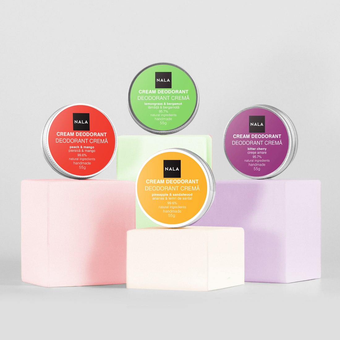 Pachet 4 x Deodorante Naturale - Protectie &amp; Confort