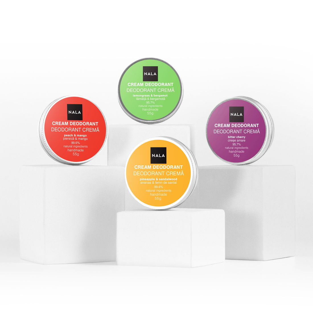 Pachet 4 x Deodorante Naturale - Protectie &amp; Confort