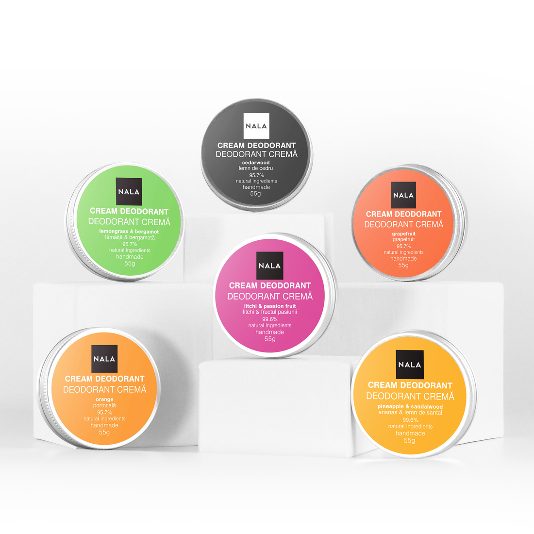 Pachet 6 x Deodorante Naturale - Fresh Mix
