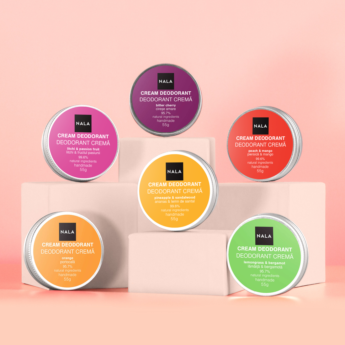 Pachet 6 x Deodorante Naturale - Protecție &amp; Confort