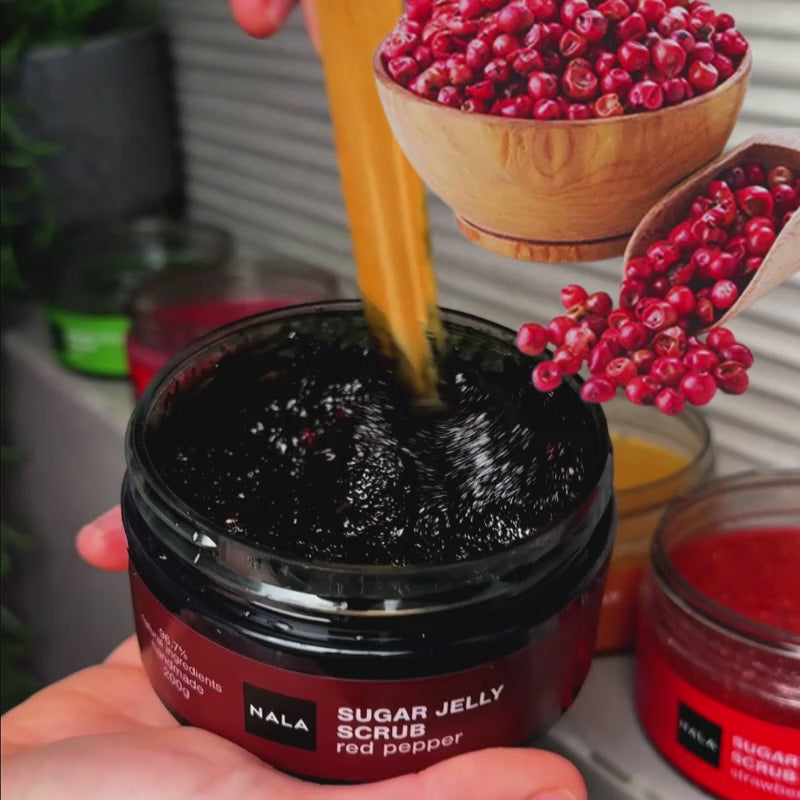 Exfoliant Zahăr Jeleu - Piper Roșu