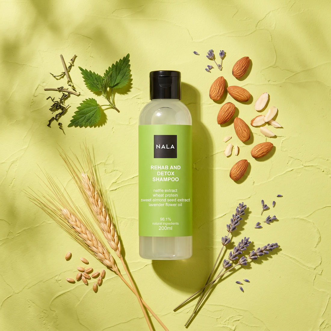 Șampon Revigorare și Detoxifiere - Extract Urzică, Migdale, Grâu