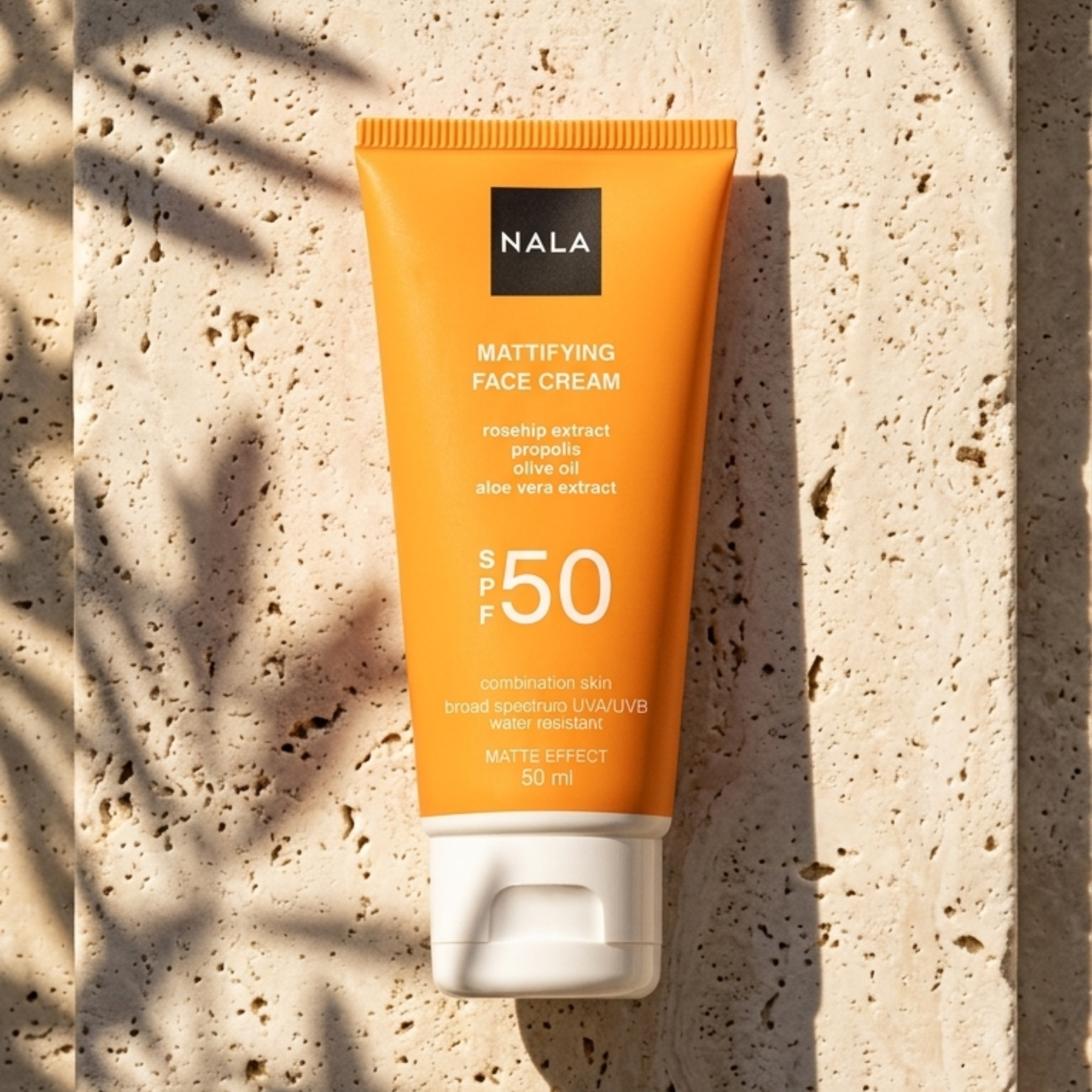 Cremă de față Matifiantă SPF 50 - Ten Mixt - Măceșe &amp; Ulei Măsline
