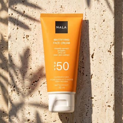 Cremă de față Matifiantă SPF 50 - Ten Mixt - Măceșe &amp; Ulei Măsline