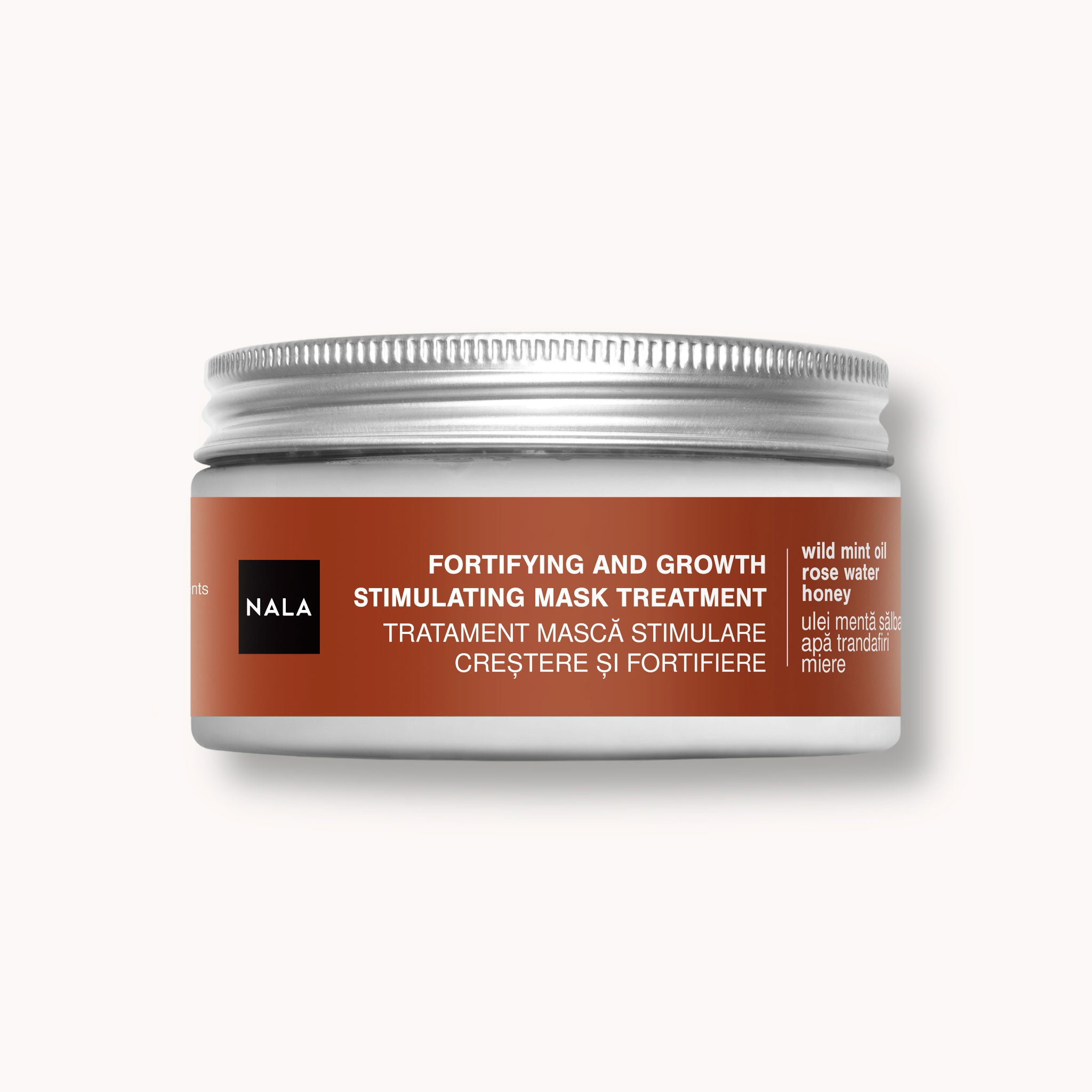 Tratament Mască Stimulare Creștere și Fortifiere - Mentă Sălbatică, Miere, Apă Trandafiri